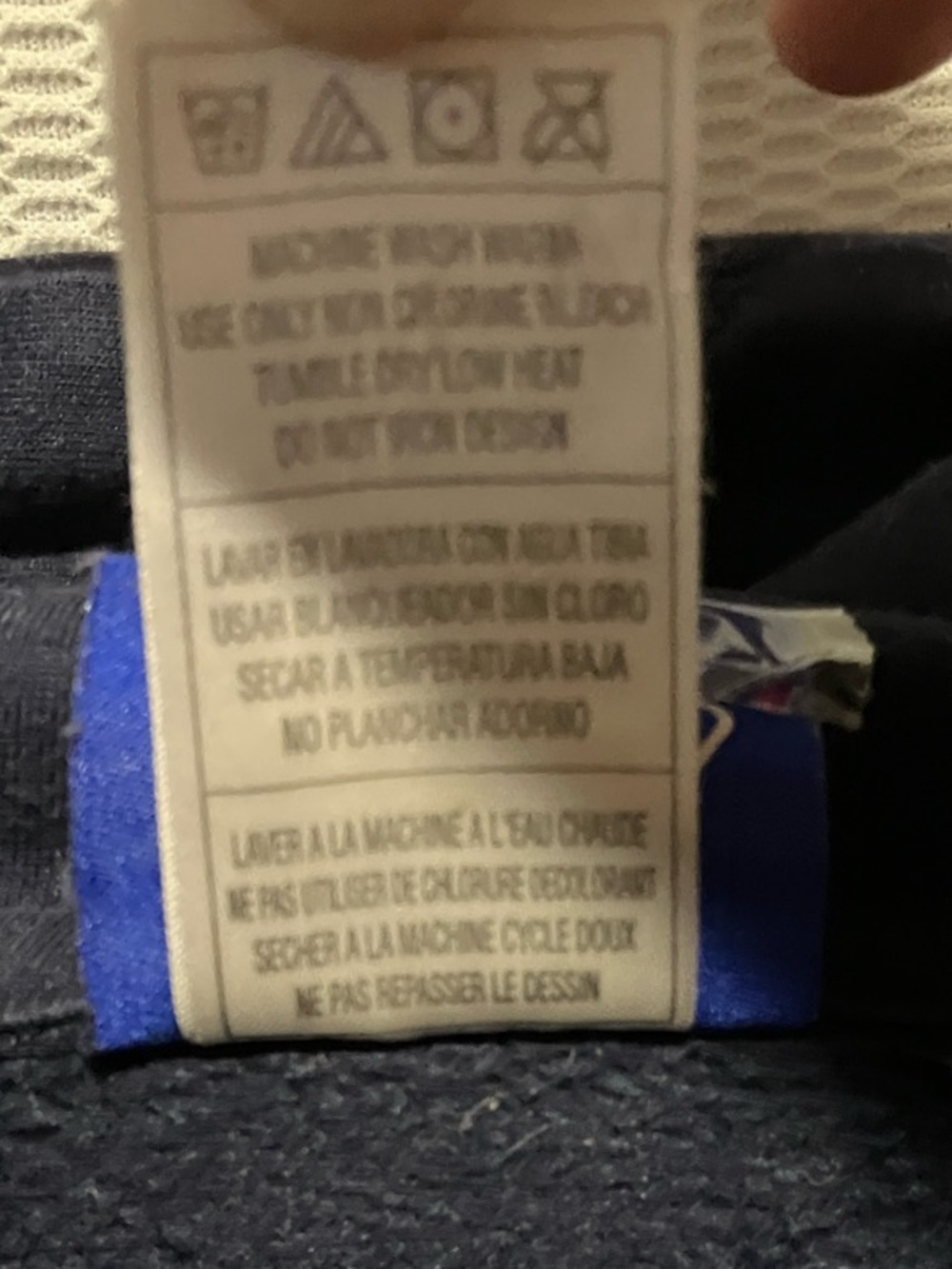 Reebok Tennessee Titans Navy Pullover Hoodie - Picture 4 of 9